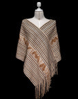 Spirit Guides |  Striped Baby Alpaca Fringe Wrap 033