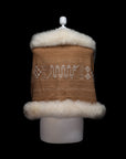 Sacred Renewal | Tan Baby Alpaca Fur Wrap 001